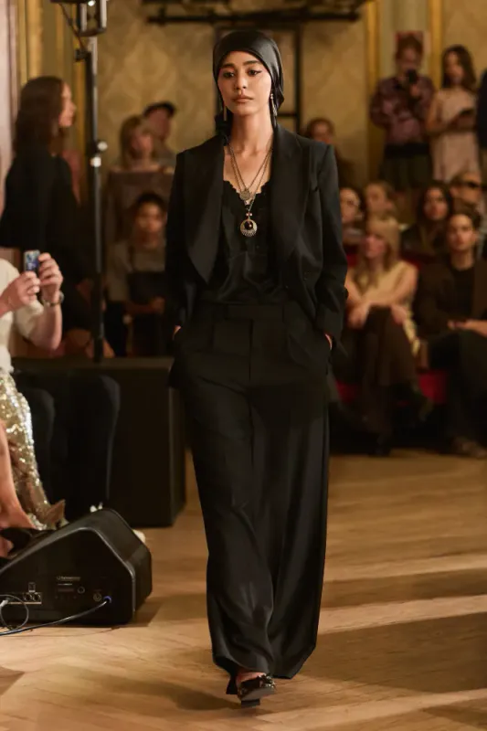 Francis Pinstripe Black 