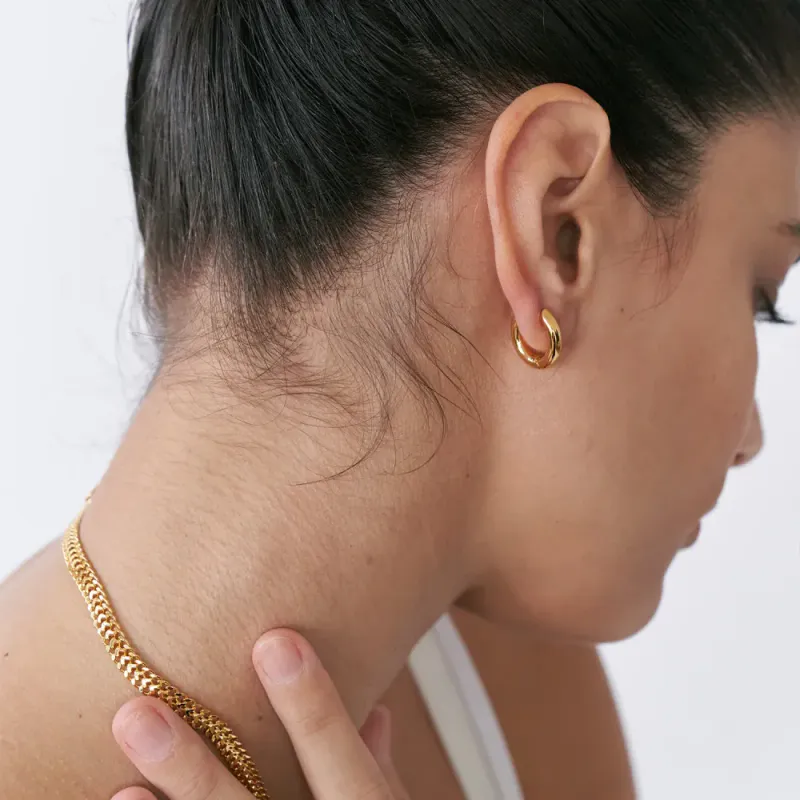 Mini Tube Hoops Gold 