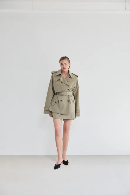 Hovedbilde Majorstuen Trench Short Khaki 