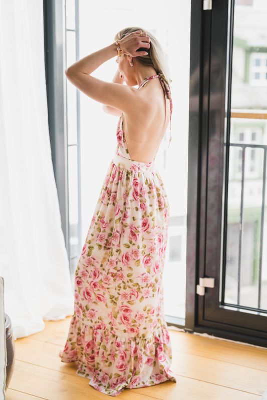 Tulip Maxi Dress V-Neck Romantic Blossom