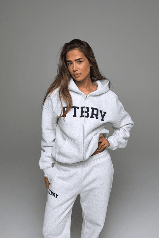 Off Duty Oversized Zip Hoodie Ivy Grey 