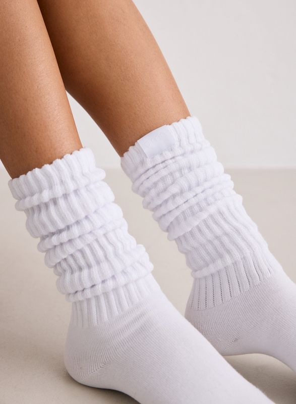 Slouch Socks White 