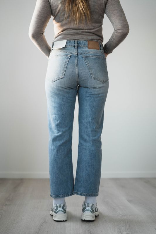 Sisli Cropped Light Blue Righe