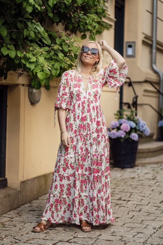 Bohemian Relaxed Dress Pink Meadow