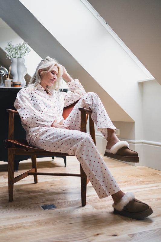 Amor Pyjamas Set Offwhite/Red 