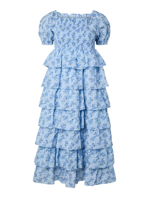 Nora SS Long Dress Skyway Ditsy Flower 