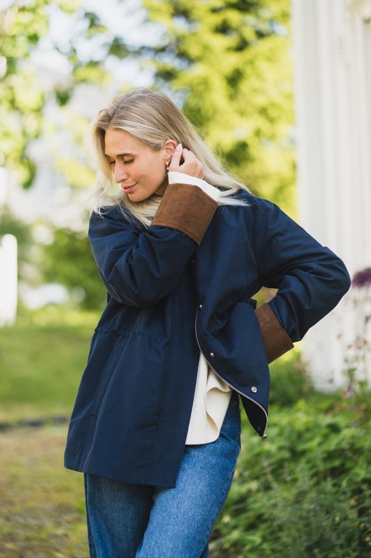 Anca LS Parka Jacket Navy Blazer