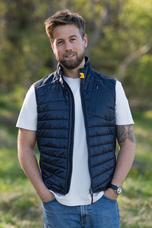 Zavier Man Fleece/Nylon Vest Blue Navy 