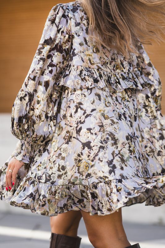 Georgette Tieband Dress October Field