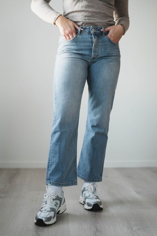 Sisli Cropped Light Blue Righe