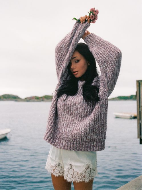 Hovedbilde Marled Knit Sweater Purple 