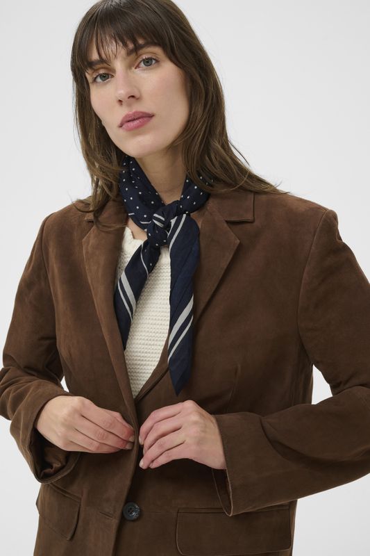 Phi Scarf Dark Navy Dot Print