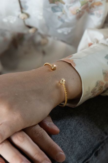 Hovedbilde Mini Twisted Bracelet Gold Golden Shadow 