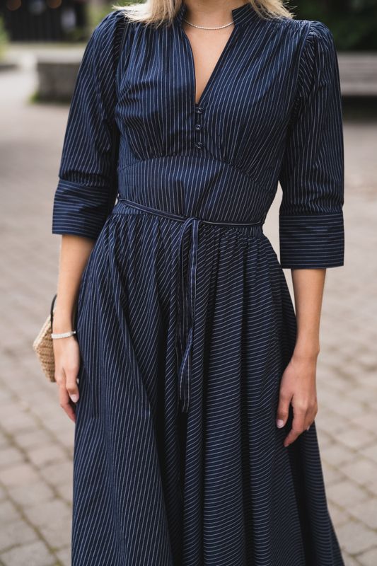 Maria Dress Pinstripe 
