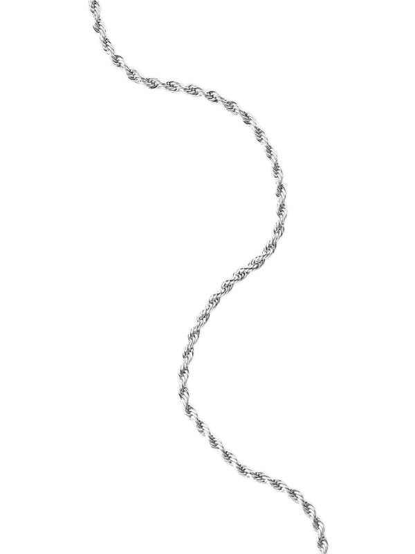 Rope Chain Necklace Silver 