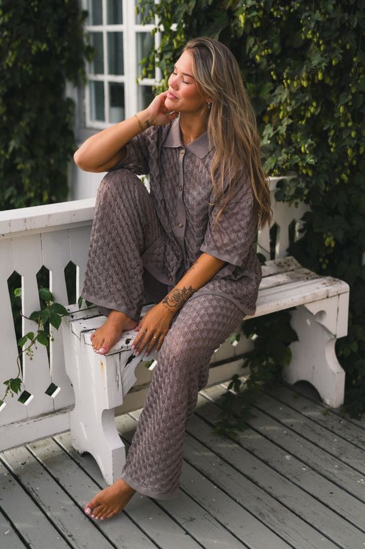 Alissa Knitted Pants Taupe 