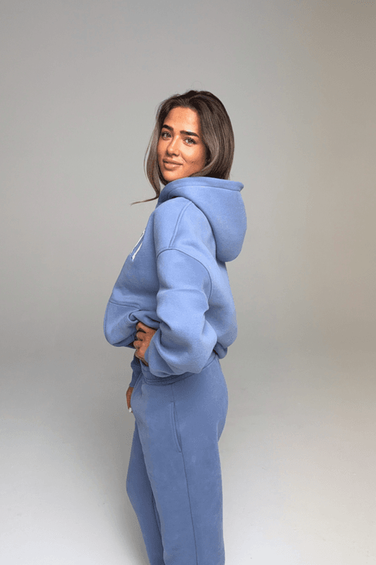 Off Duty Oversized Zip Hoodie Varsity Blue 