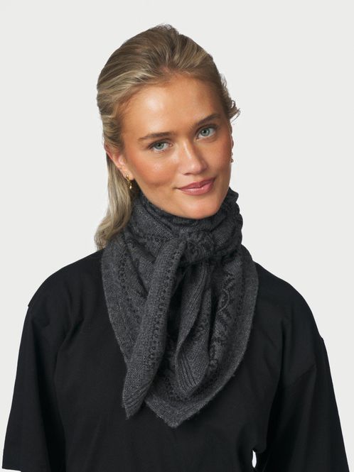 Hovedbilde Lolana Paisley Knit Scarf Antracit melange