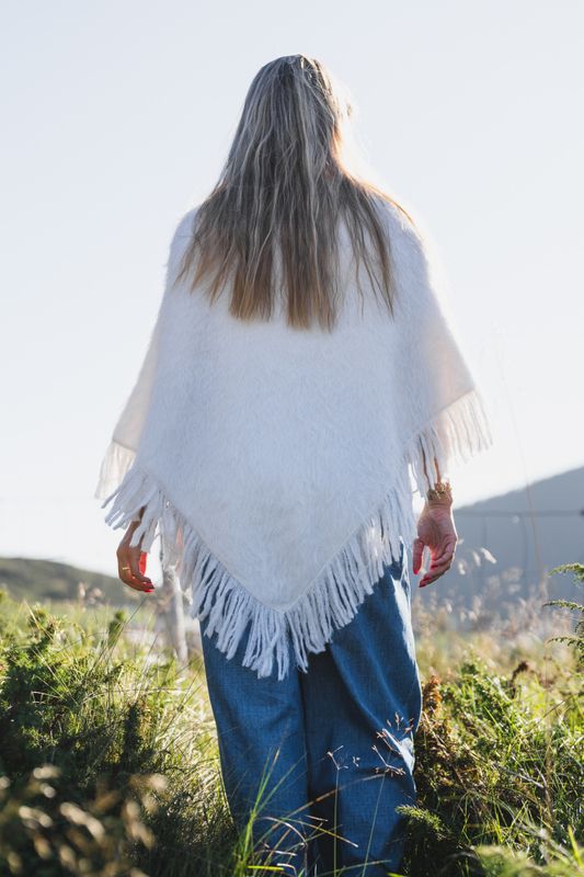 Poncho Creme 