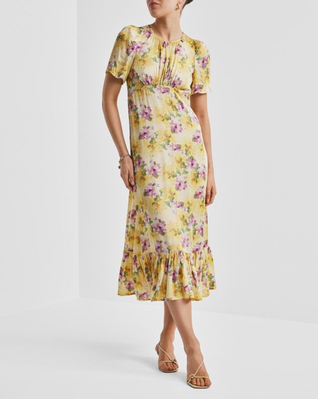 Satin Midi Dress Sunflower Haze 