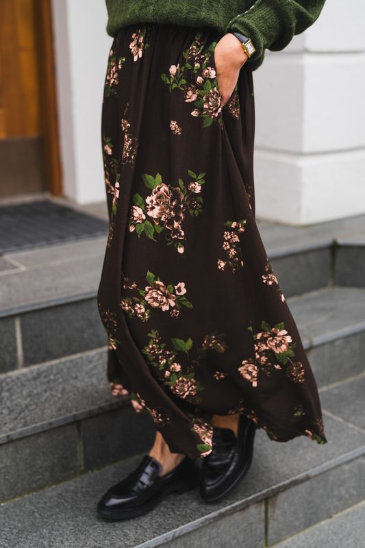 Irene HW Skirt Misty Rose Flower 