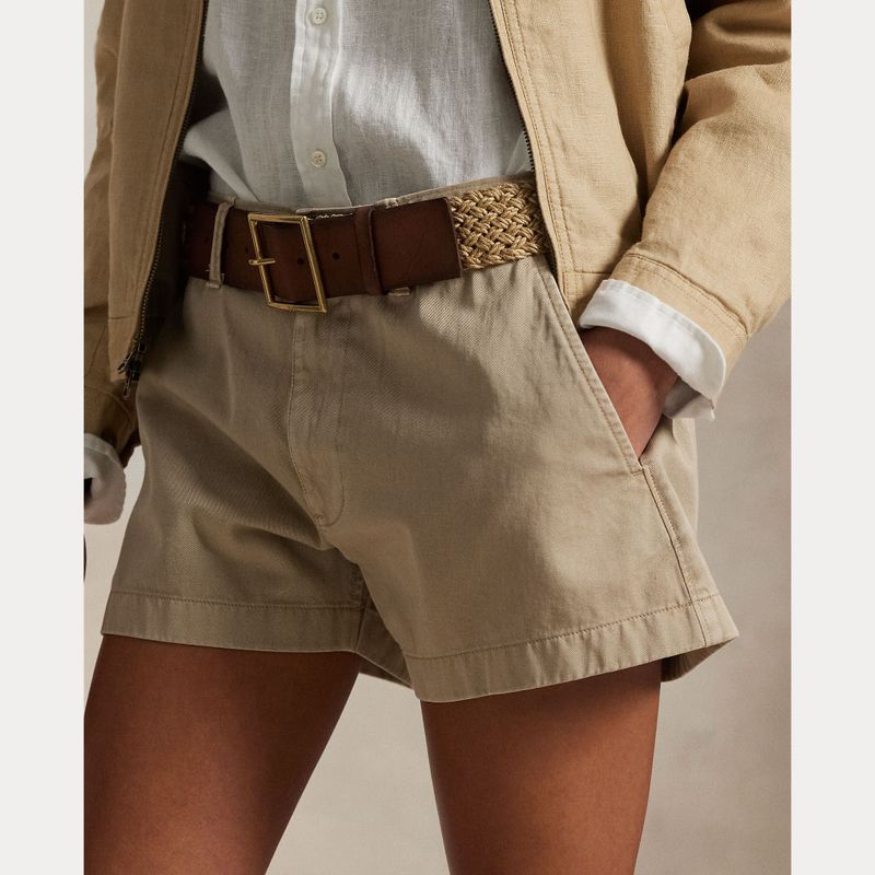 Cotton Chino Short Khaki 