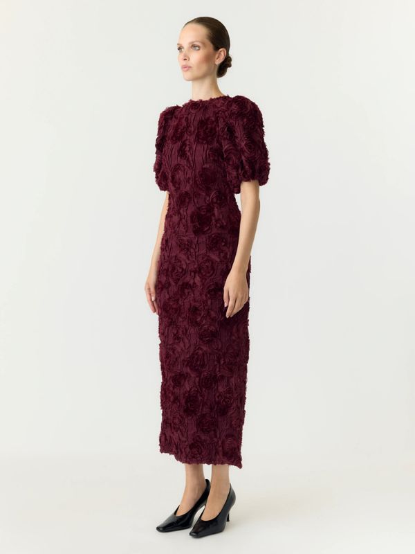 Linnea 2/4 Long Dress Maroon Banner 