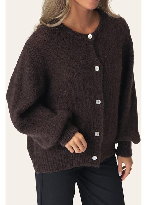 Hovedbilde Idaic Cardigan Dark Brown 
