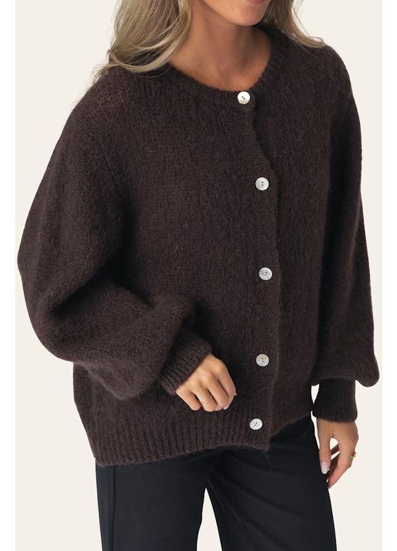 Idaic Cardigan Dark Brown 
