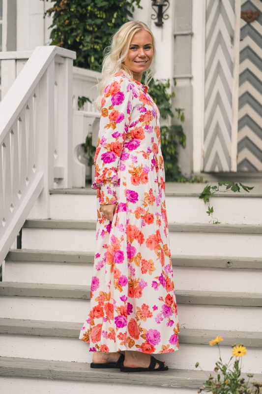 Asina LS Long Shirt Dress Star White Emilie 