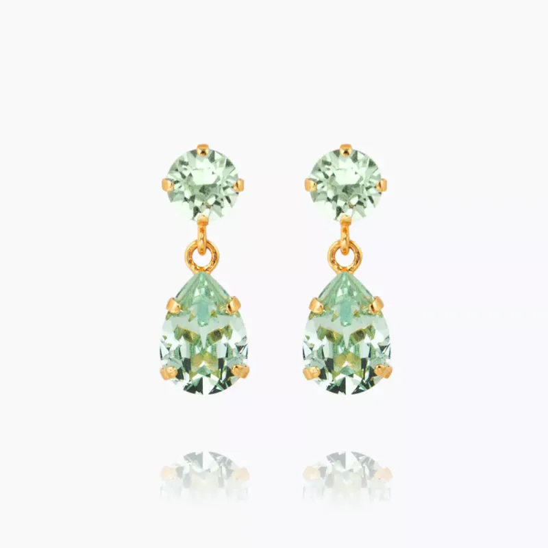 Mini Drop Earrings Gold Chrysolite