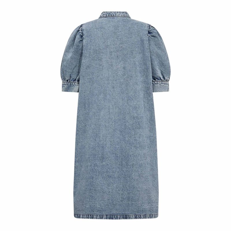 Denice Denim SS Dress Bleach Denim 