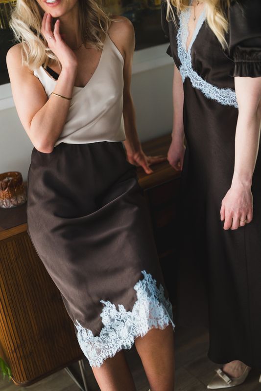 Vipe Lace Maxi Dress Dark Brown 