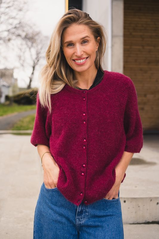 Bondie Hope 2/4 Cardigan Rhododendron