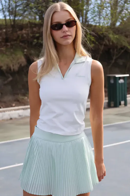 W. Racquet Club Polo Top White/Pistachio 