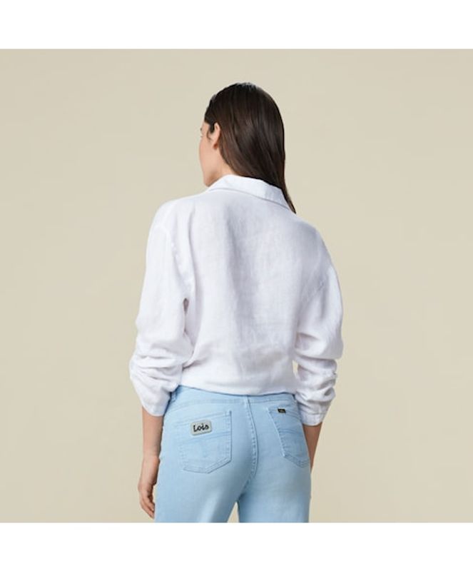 Pia Linen Shirt White 